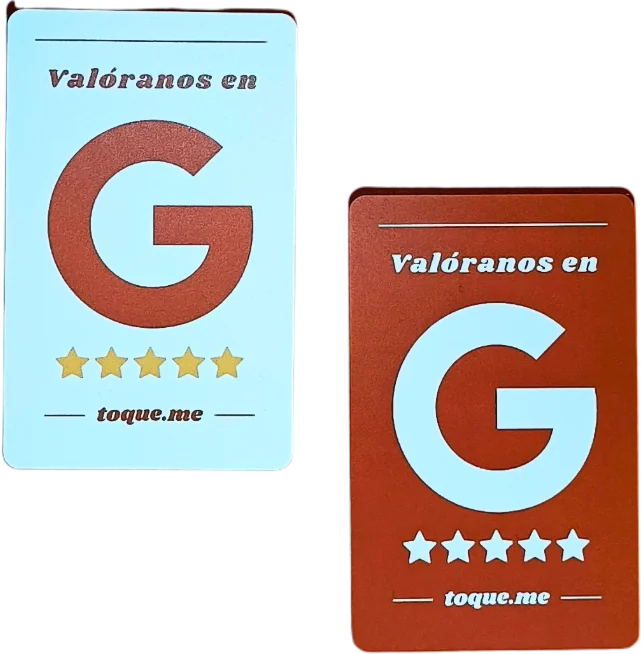 Tarjetas NFC toque. en naranja y en blanco